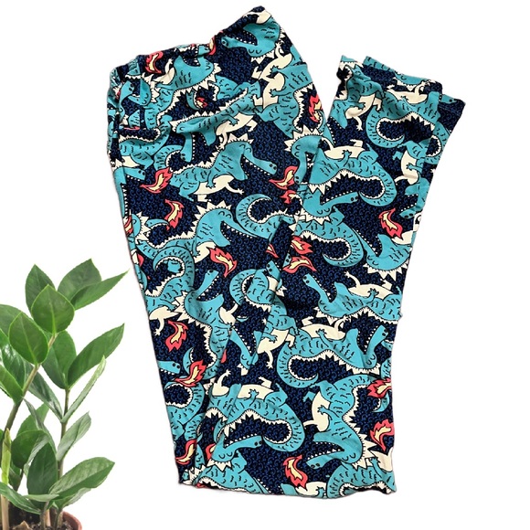 LuLaRoe Dragon Leggings, Tall & Curvy (TC) - Picture 1 of 7